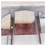 Three-Piece Mirrored Wood Panel Set