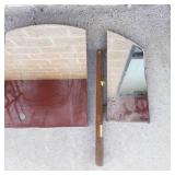 Three-Piece Mirrored Wood Panel Set