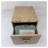 Wooden Index Card File Box With Alphabet Tabs