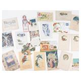 Vintage Christmas Postcard & Greeting Card Mixed Lot