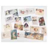 Vintage Holiday Postcard & Greeting Card Mixed Lot