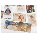 Vintage Holiday Postcard & Greeting Card Mixed Lot