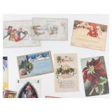 Vintage Holiday Postcard & Greeting Card Mixed Lot