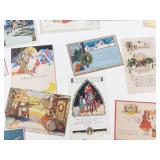 Vintage Holiday Postcard & Greeting Card Mixed Lot