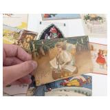 Vintage Holiday Postcard & Greeting Card Mixed Lot