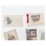 Vintage Christmas Postcards & Evangeline Longfellow Booklet Mixed Lot