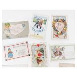Vintage Valentine Postcards & Greeting Cards Mixed Lot