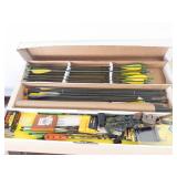Archery Arrow Lot With Accessories
