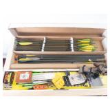 Archery Arrow Lot With Accessories
