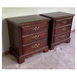 MB - Vintage Broyhill Cherry Wood Nightstand Pair
