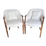 G - Vintage Southwood Furniture Sheraton Federal Lounge Chairs