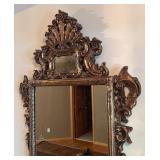 E - Vintage Rococo Style Ornate Wall Mirror