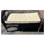 G - Wicker Patio Loveseat With Cushion
