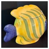 O - Fish Motif Platter & Cookie Jar Mixed Lot