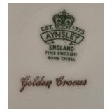 O - Aynsley Golden Crocus Dinner, Salad & Dessert Plates (Lot of 22)