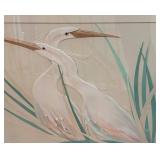 O - Rankin White Heron 3D Layered Paper Art Framed