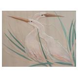 O - Rankin White Heron 3D Layered Paper Art Framed