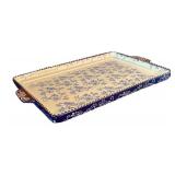 O - Temp-tations Floral Lace Serving Platters (Lot of 2)