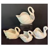 O - Vintage Swan Figurines Lenox, Richard & Unmarked (Lot of 4)