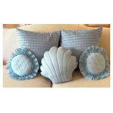O - Blue Accent Pillow Set (Lot of 5)