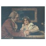 O - Edward Percy Moran 'Thomas Jefferson and Little Girl' Print Framed