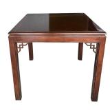 G - Vintage Drexel Chippendale Collection Side Table Burled Mahogany