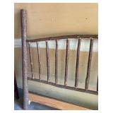 G - Rustic Wood Log Headboard
