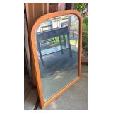 G - Vintage Arched Wood Mirror