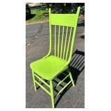 G - Vintage Green Painted Wooden Chair