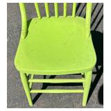 G - Vintage Green Painted Wooden Chair