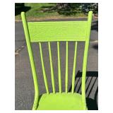 G - Vintage Green Painted Wooden Chair