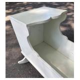 G - Vintage White Wooden Doll Cradle