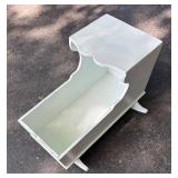 G - Vintage White Wooden Doll Cradle