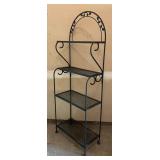 G - Vintage Wrought Iron Baker's Rack