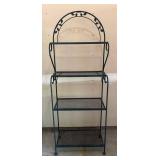 G - Vintage Wrought Iron Baker's Rack