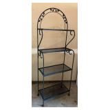 G - Vintage Wrought Iron Baker's Rack