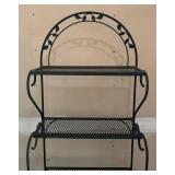 G - Vintage Wrought Iron Baker's Rack
