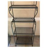 G - Vintage Wrought Iron Baker's Rack