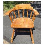 G - Vintage Wooden Windsor-Style Armchair