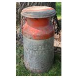 G - Vintage Island Farm Dairy Co. Milk Can