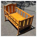 G - Vintage Whitney Bros Wooden Doll Crib