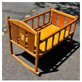 G - Vintage Whitney Bros Wooden Doll Crib