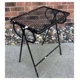 G - Vintage Metal Patio Accent Table