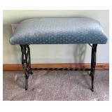 O - Vintage Art Deco Cast Iron Sewing Bench