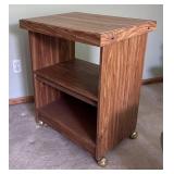 MB - Wooden Rolling Cart