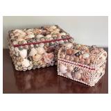 MB - Seashell Decorated Boxes Set of 2
