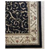 MB - Como Black Floral Area Rug