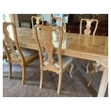 DR - Vintage Drexel Heritage Dining Table & 8 Chairs With 3 Leaves