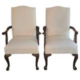 LR - Pair of Vintage Upholstered Armchairs