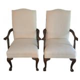 LR - Pair of Vintage Upholstered Armchairs